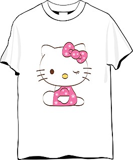 KITTY貓T恤素材