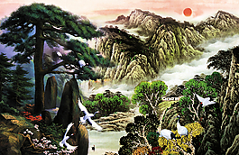 山水迎客松