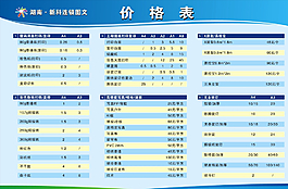 圖文價格表圖片