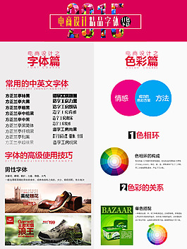 淘寶美工電商設(shè)計(jì)色彩教程常用字體打包