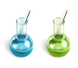 燒杯里的彩色化學液體