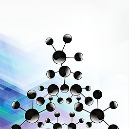 直線和黑灰色分子結構圖片