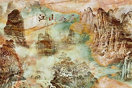 江山如畫玉石大理石紋