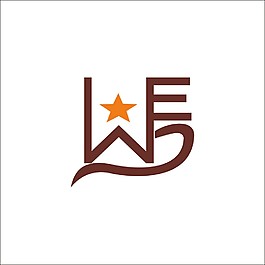 WE字母logo設計