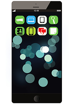 手機 APP 矢量圖