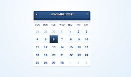 簡約的日歷界面模板