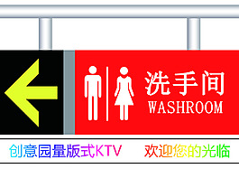 洗手間指示牌