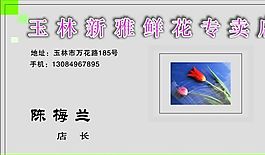 名片模板 花卉礼品 平面设计_0890
