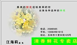 名片模板 花卉礼品 平面设计_0895