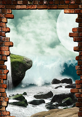 山水油畫