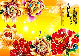 愛似繁花電視背景墻