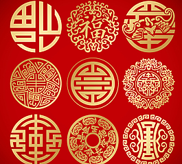 中國傳統(tǒng)圖案花紋矢量素材