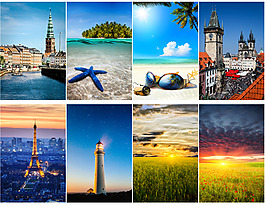 風(fēng)景建筑背景