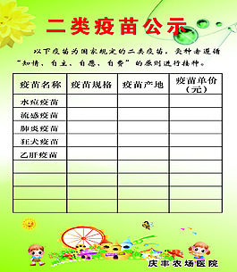 疫苗公示