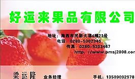 果品蔬菜 名片模板 CDR_0011