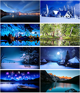 夜景風(fēng)景背景