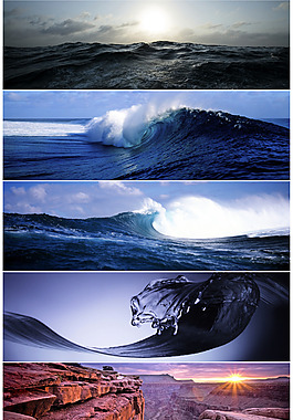 澎湃的大海背景