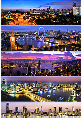 城市夜景背景