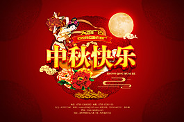中國傳統(tǒng)中秋快樂海報設(shè)計(jì)模板