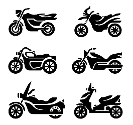 時尚摩托車剪影