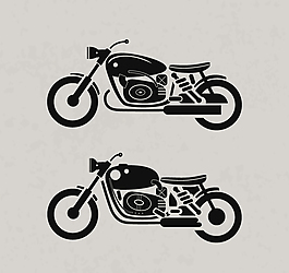 2款時尚摩托車剪影