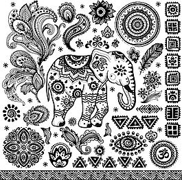 動物花紋