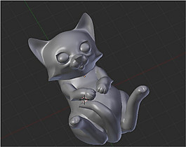 鑰匙圈的小貓3D打印模型
