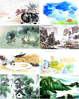 国画背景