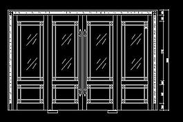 cad 玻璃门  铜门