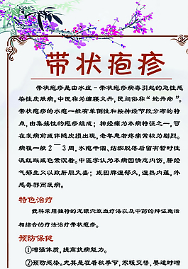 中醫(yī)中藥 帶狀皰疹展架圖片