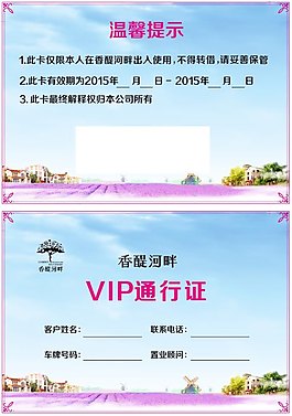 VIP車(chē)輛通行證設(shè)計(jì)