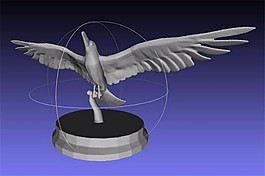 空间三维立体鸟3D打印模型