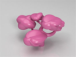 蓬松的樹3D打印模型