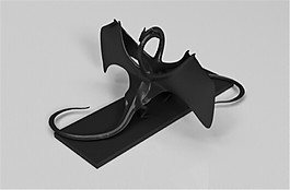 親密的兩條龍3D打印模型