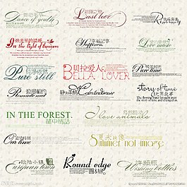 婚紗相冊(cè)藝術(shù)字體