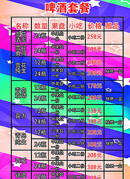 優惠海報 價格表圖片