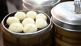 原創(chuàng)食堂包子出籠視頻