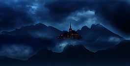 暗黑風的城堡場景