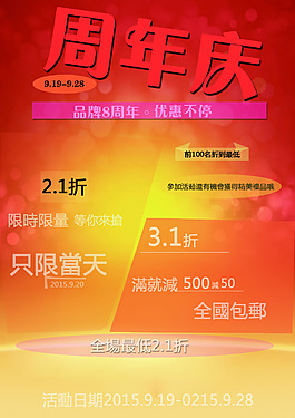 周年慶海報