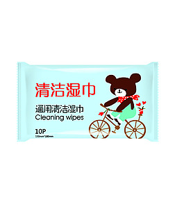 卡通濕巾效果圖分層