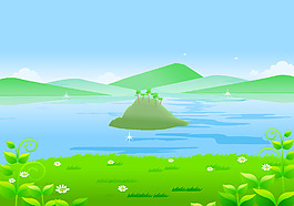 湖水碧綠
