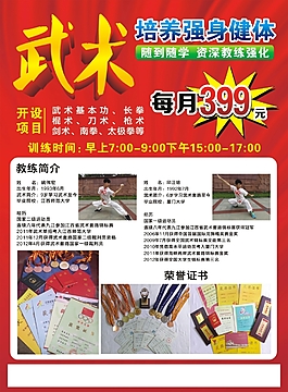 武術(shù)海報(bào)
