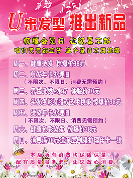 美發(fā)優(yōu)惠海報(bào)