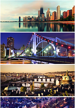 城市夜景背景