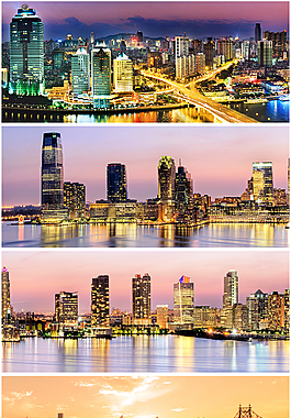 城市夜景背景