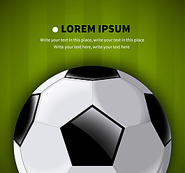 精美黑白足球矢量圖