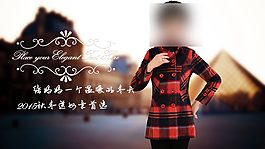 淘寶海報(bào)素材盧浮宮背景中年女裝首頁鉆展圖