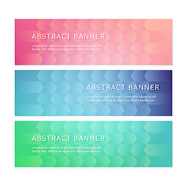 彩色banner矢量