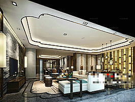 華麗大堂3D模型