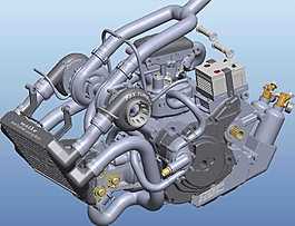 完整的內部結構設計機械模型